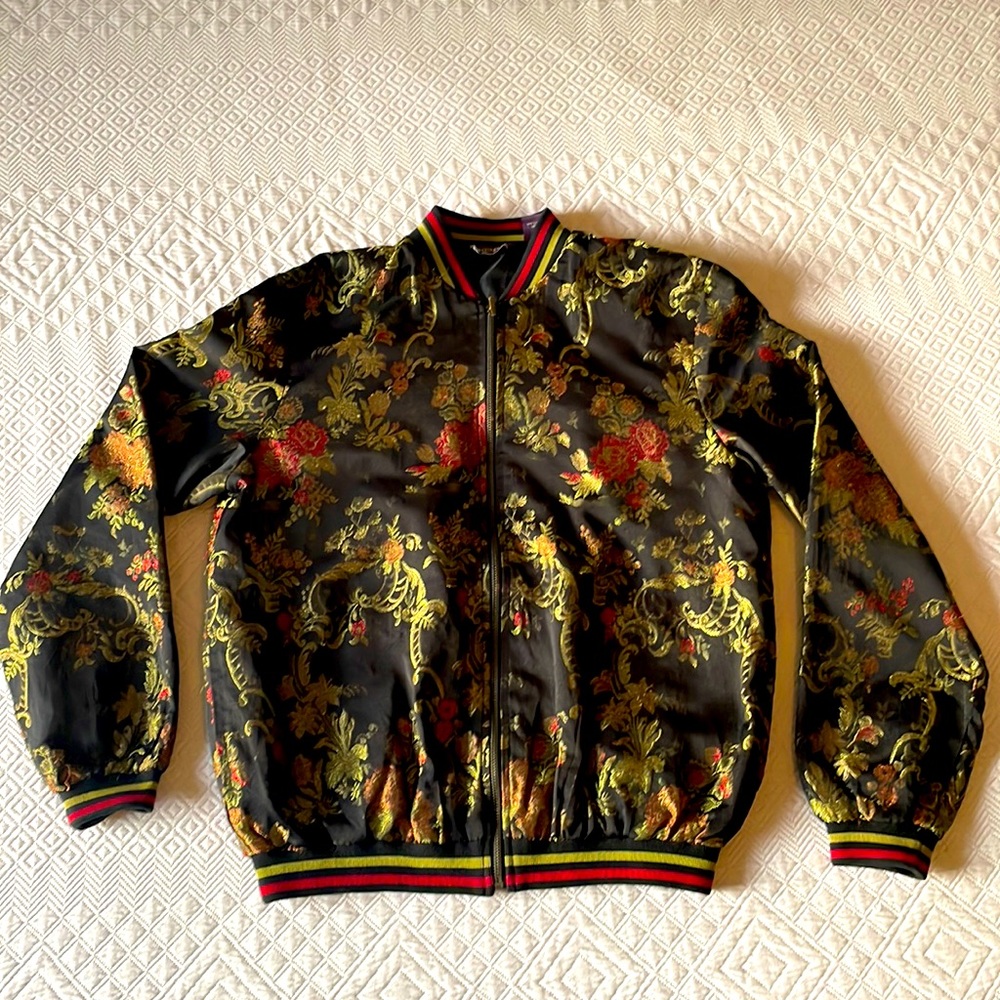 AGAPO Floral Bomber Jacket